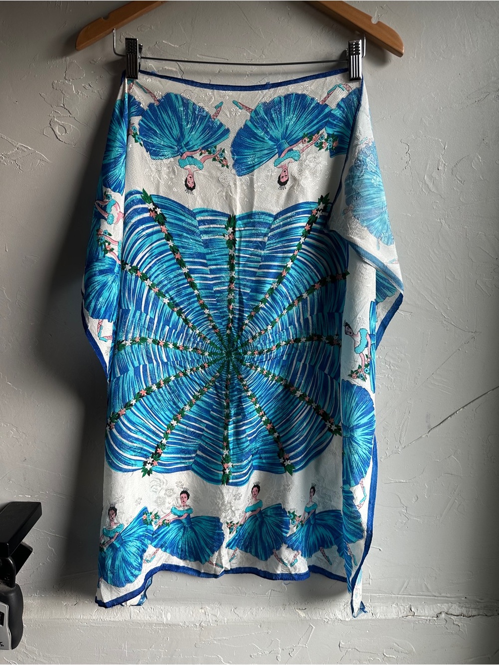 Vintage Blue Ballerina Ballet Scarf Balletcore Coquette Cottagecore Whimsical